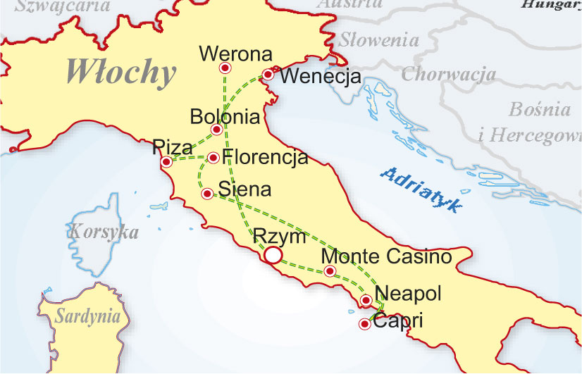 Trasa Z Polski Do Włoch Bella Italia, Werona Rzym Watykan Monte Cassino Neapol Capri Sorrento